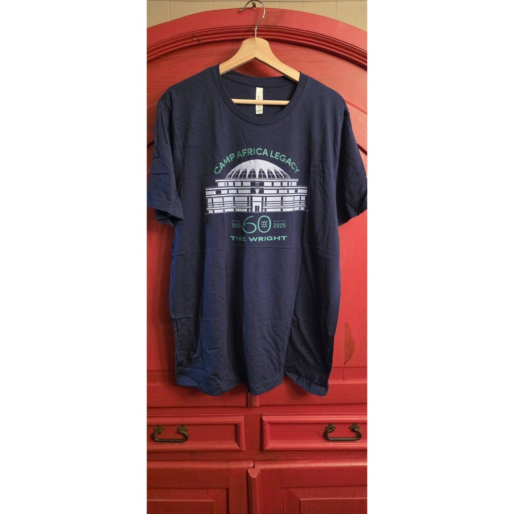 New Camp Africa Legacy Med The Wright Museum 60th Anniversary T-Shirt Blue  New